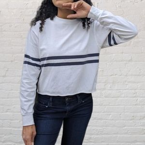 Brandy Melville Acacia White Striped Top